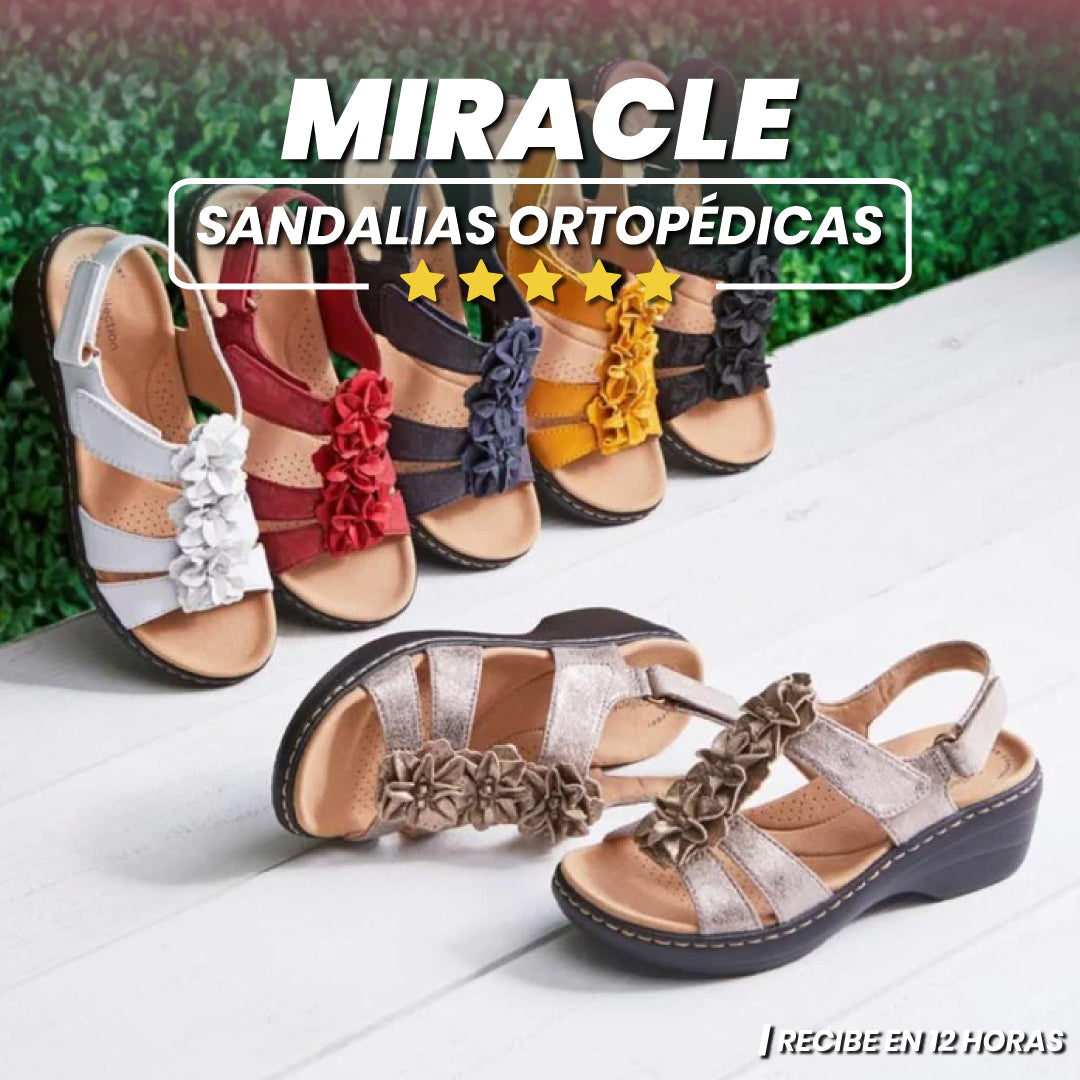 Sandalias ortopédicas bohemias floridas | Miracle™